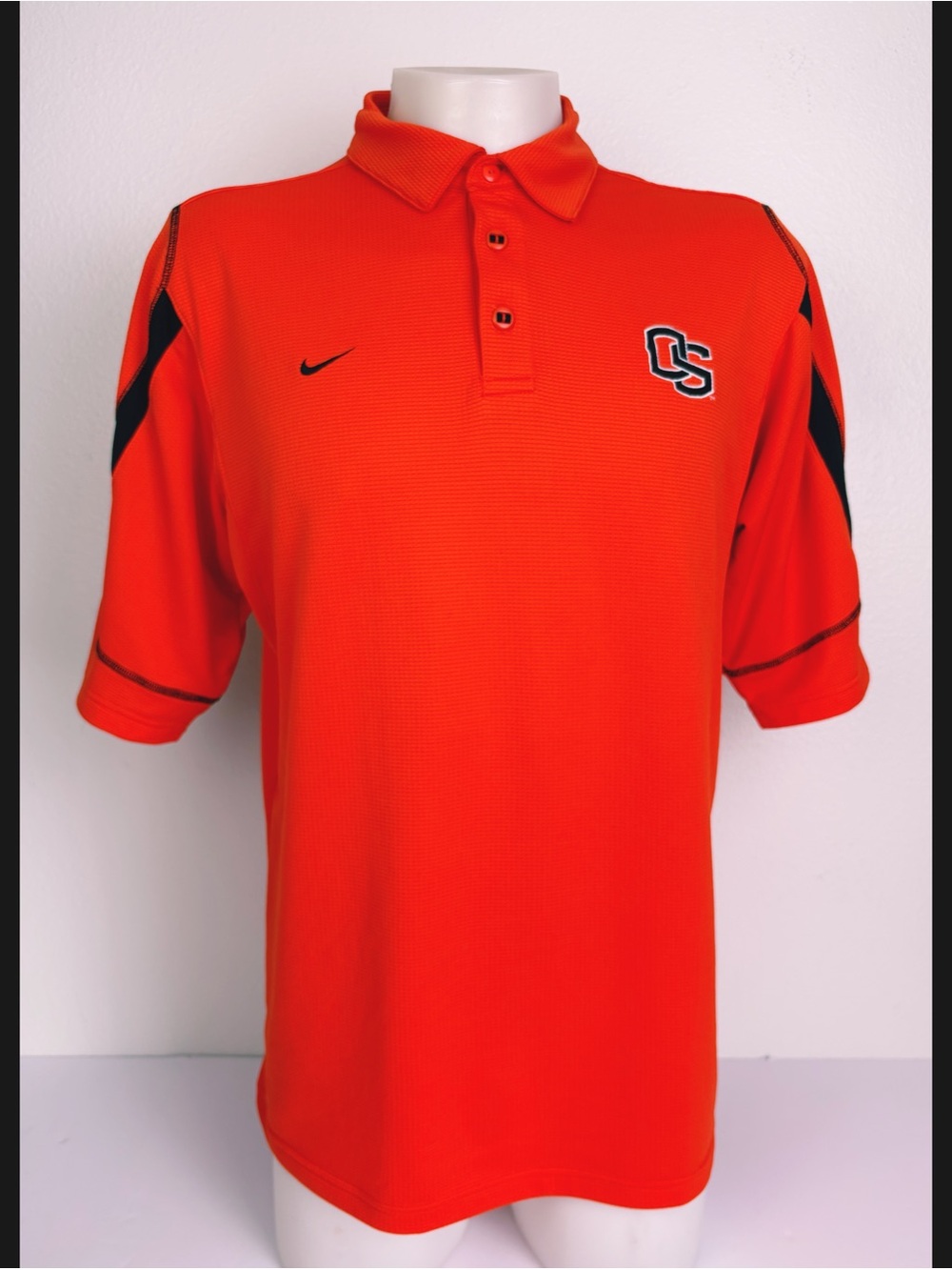 Nike Team Oregon State Beavers Polo Shirt
Men L Fit Dry Orange NCAA OS